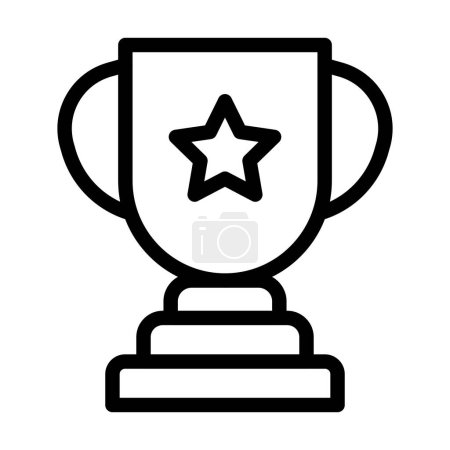 Illustration for Trophy Vector Thick Line Icon For Personal And Commercial Use - Royalty Free Image