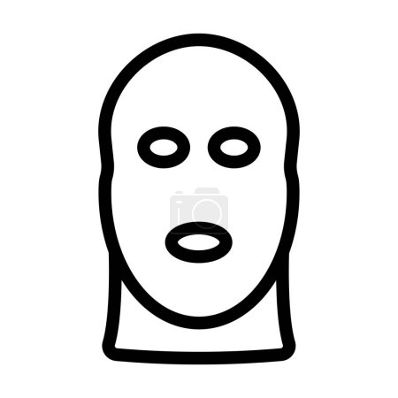 Illustration for Balaclava Vector Thick Line Icon For Personal And Commercial Use - Royalty Free Image