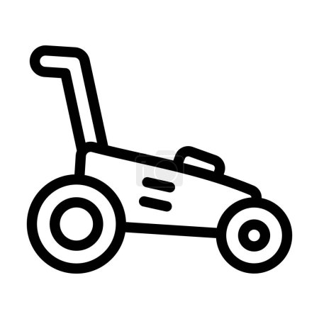 Illustration for Grass Cutter Vector Thick Line Icon For Personal And Commercial Use - Royalty Free Image