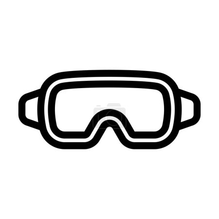 Illustration for Goggles Vector Thick Line Icon For Personal And Commercial Use - Royalty Free Image