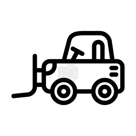 Illustration for Plow Vector Thick Line Icon For Personal And Commercial Use - Royalty Free Image