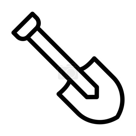 Illustration for Shovel Vector Thick Line Icon For Personal And Commercial Use - Royalty Free Image
