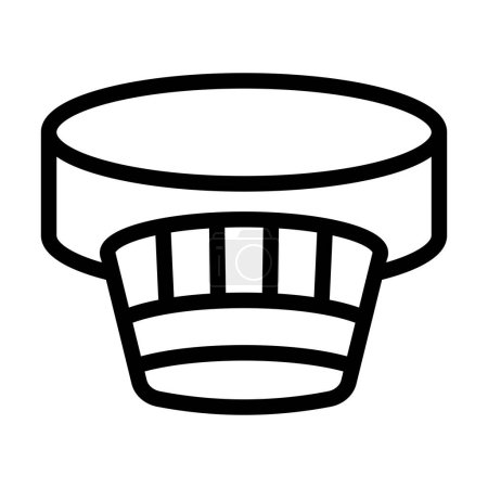 Illustration for Smoke Detector Vector Thick Line Icon For Personal And Commercial Use - Royalty Free Image