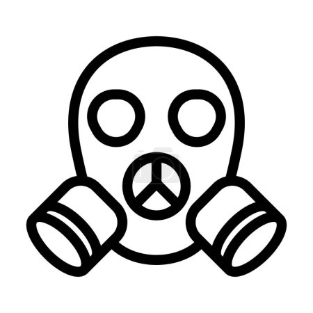 Illustration for Gas Mask Vector Thick Line Icon For Personal And Commercial Use - Royalty Free Image