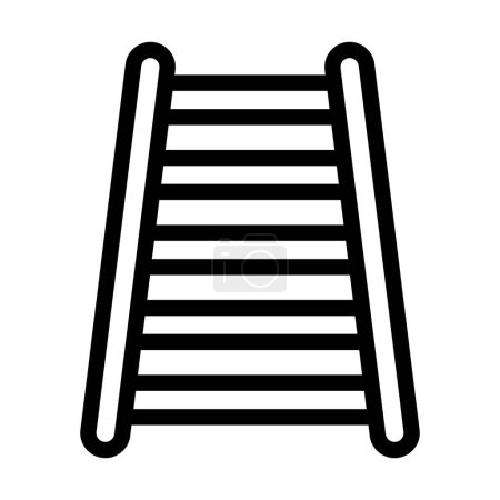 Illustration for Step Ladder Vector Thick Line Icon For Personal And Commercial Use - Royalty Free Image