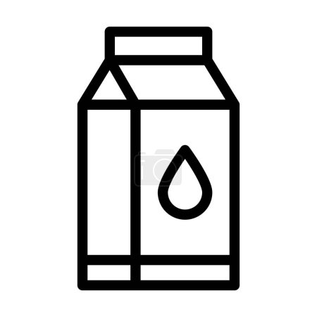 Téléchargez les illustrations : Icône épaisse de ligne de vecteur de lait pour l'usage personnel et commercial - en licence libre de droit