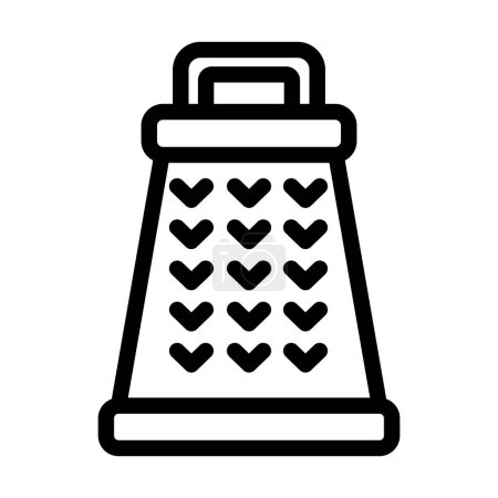 Illustration for Grater Vector Thick Line Icon For Personal And Commercial Use - Royalty Free Image