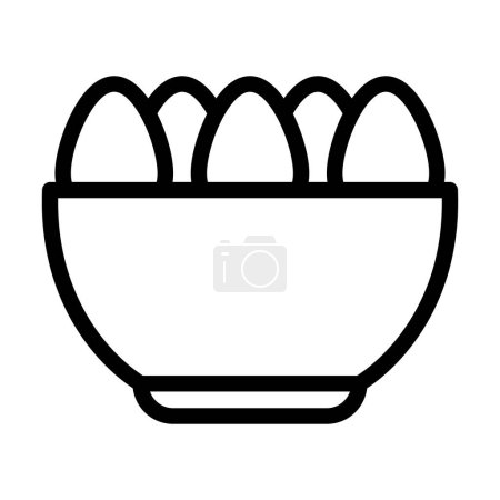 Illustration for Egg Bowl Vector Thick Line Icon For Personal And Commercial Use - Royalty Free Image