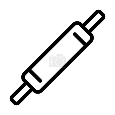 Illustration for Rolling Pins Vector Thick Line Icon For Personal And Commercial Use - Royalty Free Image