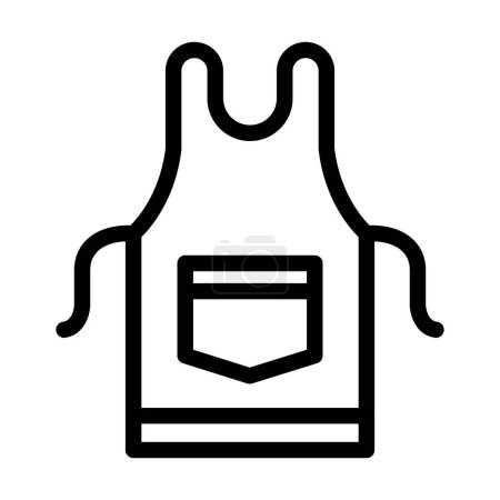 Illustration for Apron Vector Thick Line Icon For Personal And Commercial Use - Royalty Free Image