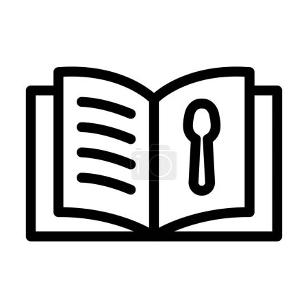 Illustration for Cook Book Vector Thick Line Icon For Personal And Commercial Use - Royalty Free Image