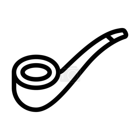 Illustration for Smoking Pipe Vector Thick Line Icon For Personal And Commercial Use - Royalty Free Image
