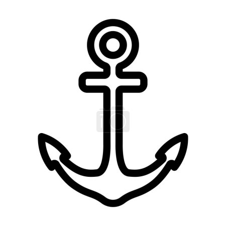 Illustration for Anchor Vector Thick Line Icon For Personal And Commercial Use - Royalty Free Image