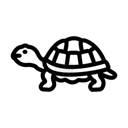Téléchargez les illustrations : Icône épaisse de ligne de vecteur de tortue pour l'usage personnel et commercial - en licence libre de droit