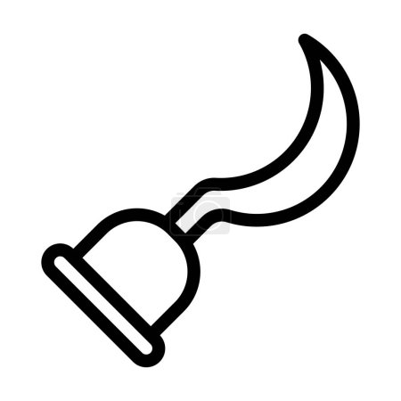 Ilustración de Icono de línea gruesa del vector del gancho para el uso personal y comercial - Imagen libre de derechos
