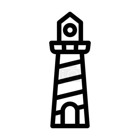 Illustration for Lighthouse Vector Thick Line Icon For Personal And Commercial Use - Royalty Free Image