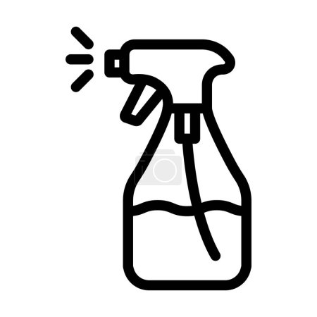 Téléchargez les illustrations : Icône de ligne épaisse de vecteur de bouteille de pulvérisation pour l'usage personnel et commercial - en licence libre de droit