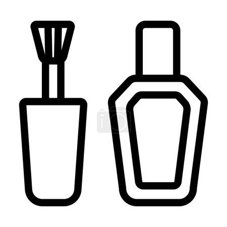 Illustration for Nail Polish Vector Thick Line Icon For Personal And Commercial Use - Royalty Free Image