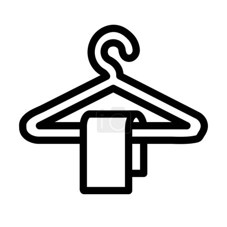 Illustration for Towel Hanger Vector Thick Line Icon For Personal And Commercial Use - Royalty Free Image