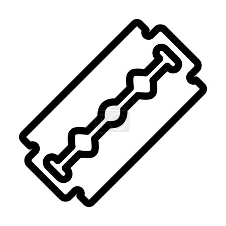 Illustration for Razor Blade Vector Thick Line Icon For Personal And Commercial Use - Royalty Free Image