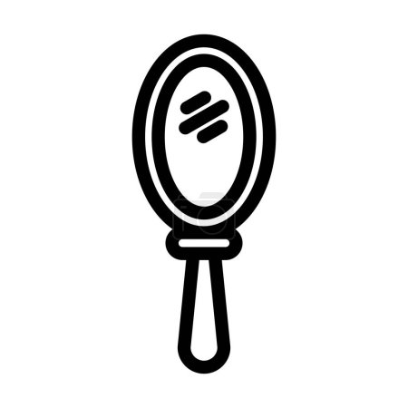 Illustration for Hand Mirror Vector Thick Line Icon For Personal And Commercial Use - Royalty Free Image