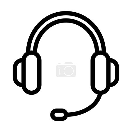 Illustration for Customer Support Vector Thick Line Icon For Personal And Commercial Use - Royalty Free Image