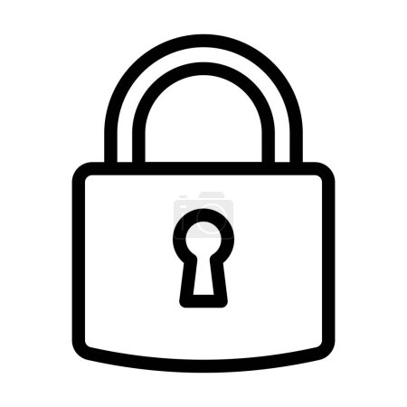 Illustration for Padlock Vector Thick Line Icon For Personal And Commercial Use - Royalty Free Image