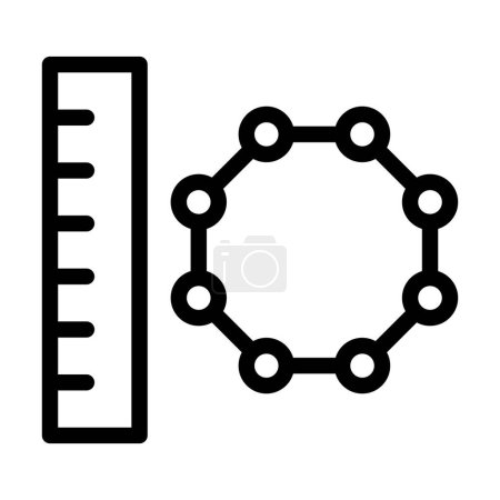 Illustration for Nanoscale Vector Thick Line Icon For Personal And Commercial Use - Royalty Free Image