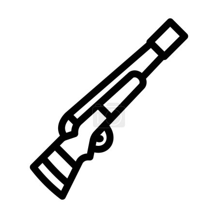 Illustration for Designated Marksman Rifle Vector Thick Line Icon For Personal And Commercial Use - Royalty Free Image