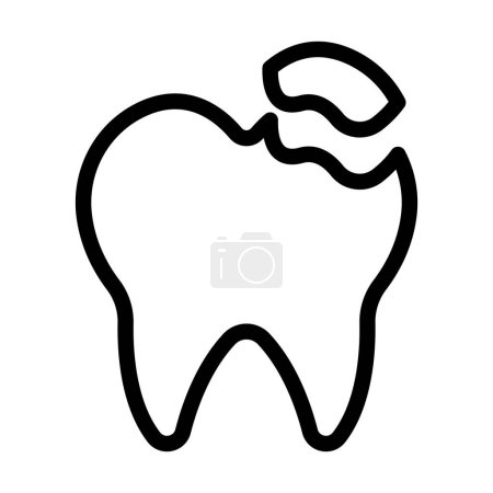 Illustration for Dental Filling Vector Thick Line Icon For Personal And Commercial Use - Royalty Free Image
