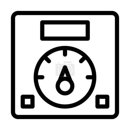 Thermoregulator Vector Thick Line Icon für den persönlichen und kommerziellen Gebrauch