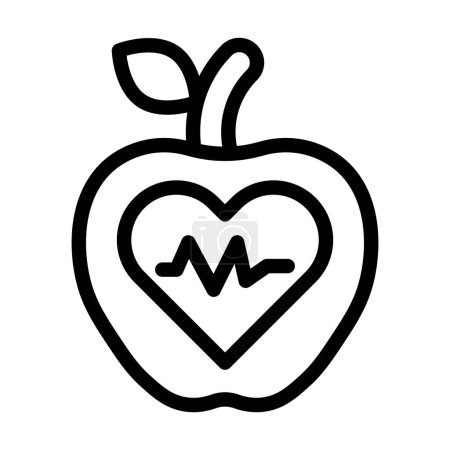 Healthy Vector Thick Line Icon For Personal And Commercial Use