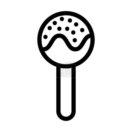 Illustration for Cake Pop Vector Thick Line Icon For Personal And Commercial Use - Royalty Free Image