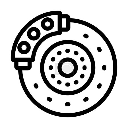 Brake Vector Thick Line Icon für den persönlichen und kommerziellen Einsatz