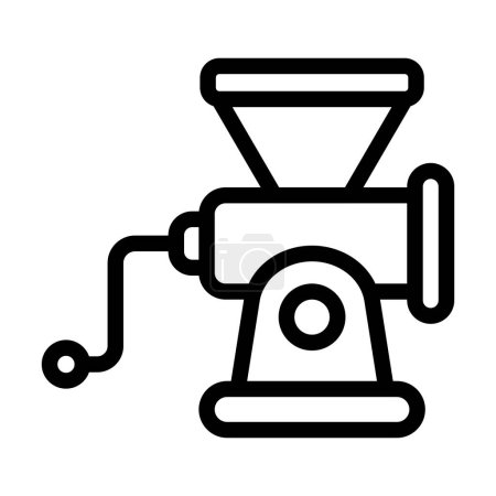 Meat Grinder Vector Thick Line Icon For Personal And Commercial Use