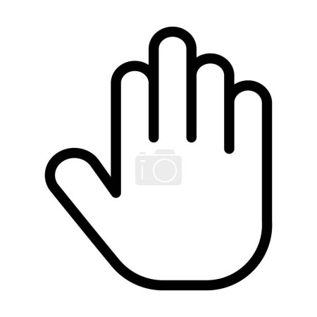 Ilustración de Icono de línea gruesa del vector de la mano para el uso personal y comercial - Imagen libre de derechos
