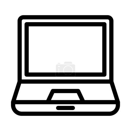 Ilustración de Icono de línea gruesa del vector del ordenador portátil para el uso personal y comercial - Imagen libre de derechos