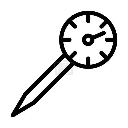 Illustration for Thermometer Vector Thick Line Icon For Personal And Commercial Use - Royalty Free Image