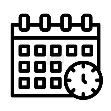 Illustration for Schedule Vector Thick Line Icon For Personal And Commercial Use - Royalty Free Image
