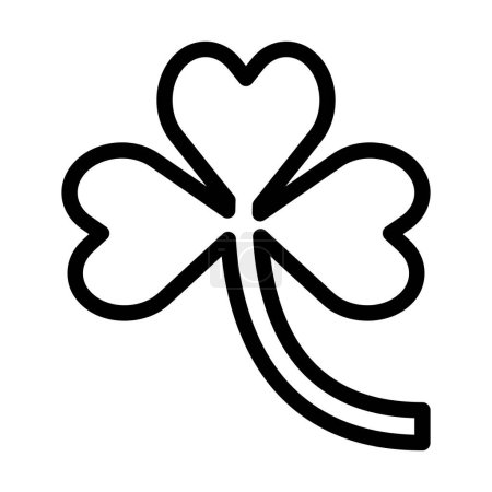 Clover Vector Thick Line Icon For Personal And Commercial Use