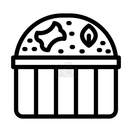 Téléchargez les illustrations : Icône de ligne épaisse de vecteur de compost pour l'usage personnel et commercial - en licence libre de droit
