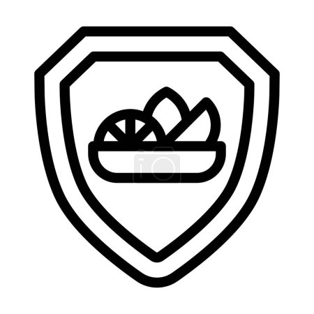 Ilustración de Icono de línea gruesa del vector de la seguridad alimentaria para el uso personal y comercial - Imagen libre de derechos