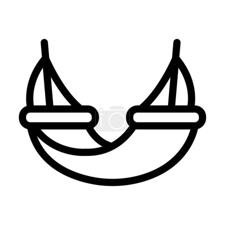 Illustration for Hammock Vector Thick Line Icon For Personal And Commercial Use - Royalty Free Image