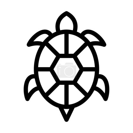 Téléchargez les illustrations : Icône épaisse de ligne de vecteur de tortue pour l'usage personnel et commercial - en licence libre de droit