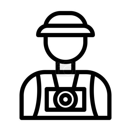 Illustration for Tourist Vector Thick Line Icon For Personal And Commercial Use - Royalty Free Image