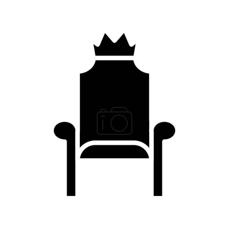 Ilustración de Ícono del glifo del vector del trono para el uso personal y comercial - Imagen libre de derechos