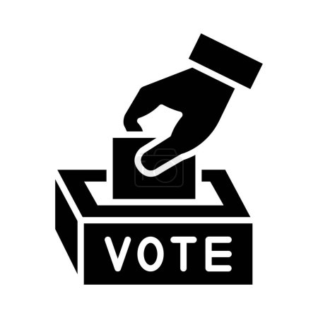 Téléchargez les illustrations : Icône vectorielle de glyphe d'élections pour l'usage personnel et commercial - en licence libre de droit