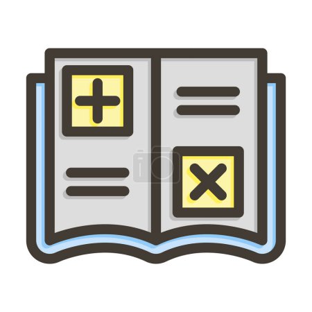 Math Book Vector Thick Line Icon For Personal And Commercial Use