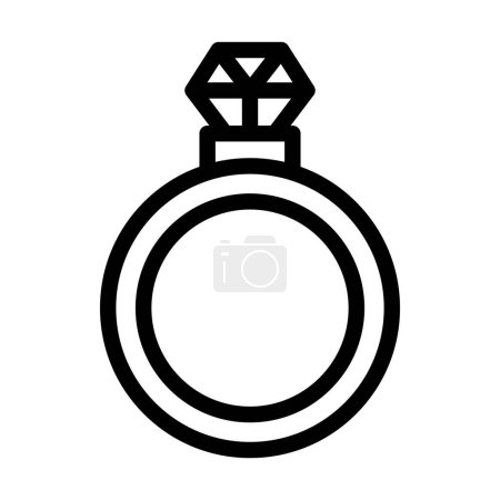 Ilustración de Icono de línea gruesa del vector del anillo para el uso personal y comercial - Imagen libre de derechos