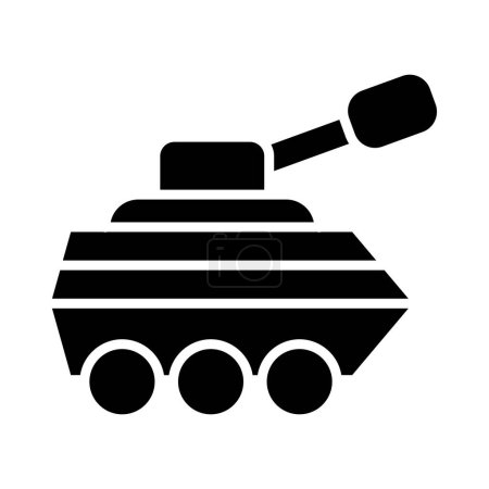 Illustration for Infantry Van Vector Glyph Icon For Personal And Commercial Use - Royalty Free Image